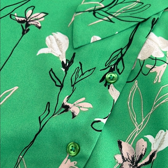 Rachel Zoe Floral Green Sleeveless Top - Picture 5 of 5